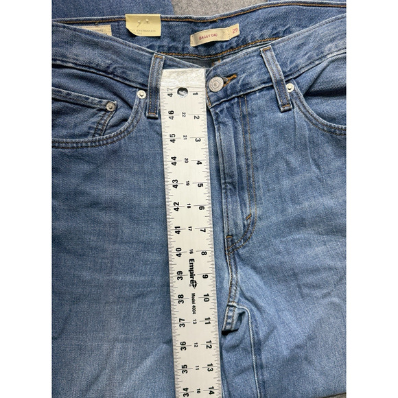 Levis Baggy Dad Jeans Womens 29x30 Blue Denim Relaxed Straight Leg Loose Casual - Picture 5 of 12